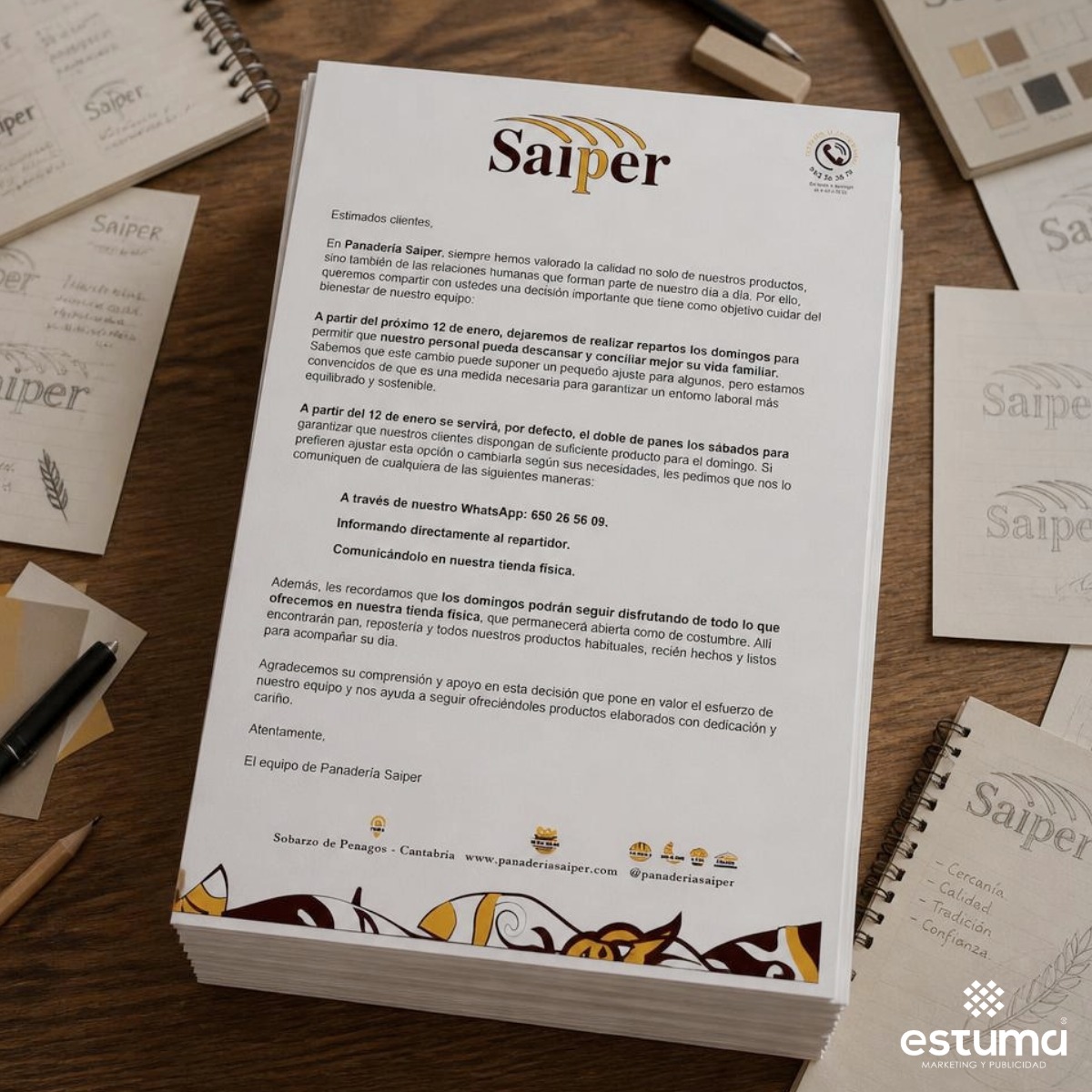 Identidad de marca ESTUMA Branding Marketing Publicidad 10 Web