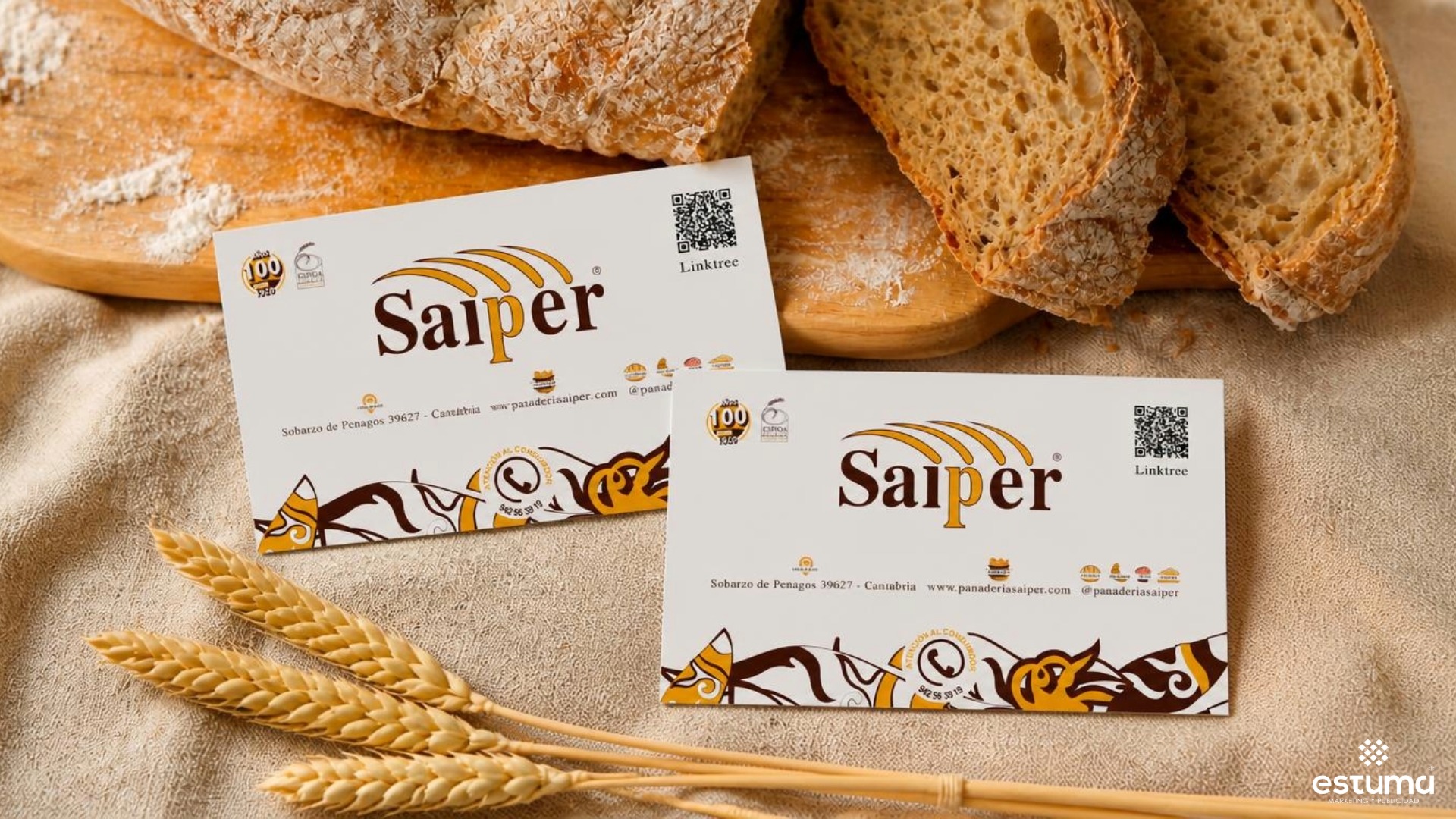 Identidad de marca ESTUMA Branding Marketing Publicidad 7 Aplicaciones de marca