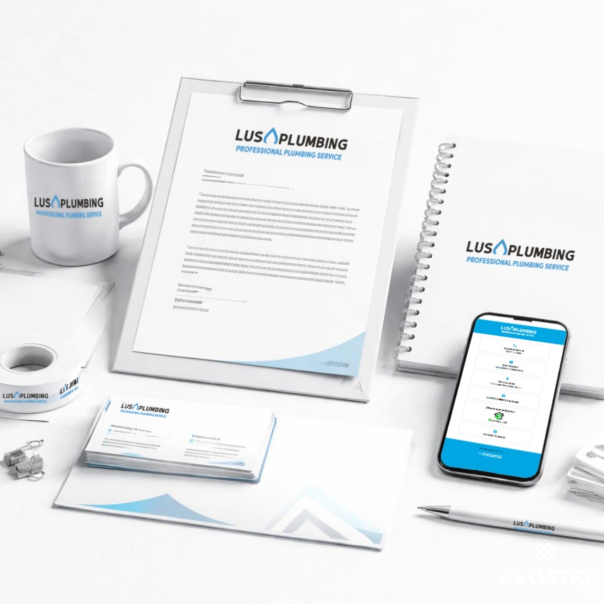 Identidad Visual ESTUMA Branding Marketing Publicidad w 15 Entorno papeleria